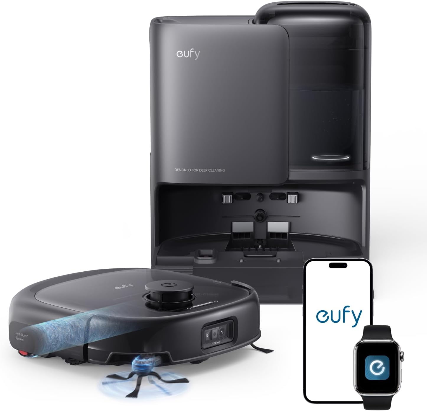 eufy E25: aspira y friega solo, con estación que se limpia sola — 40% off
